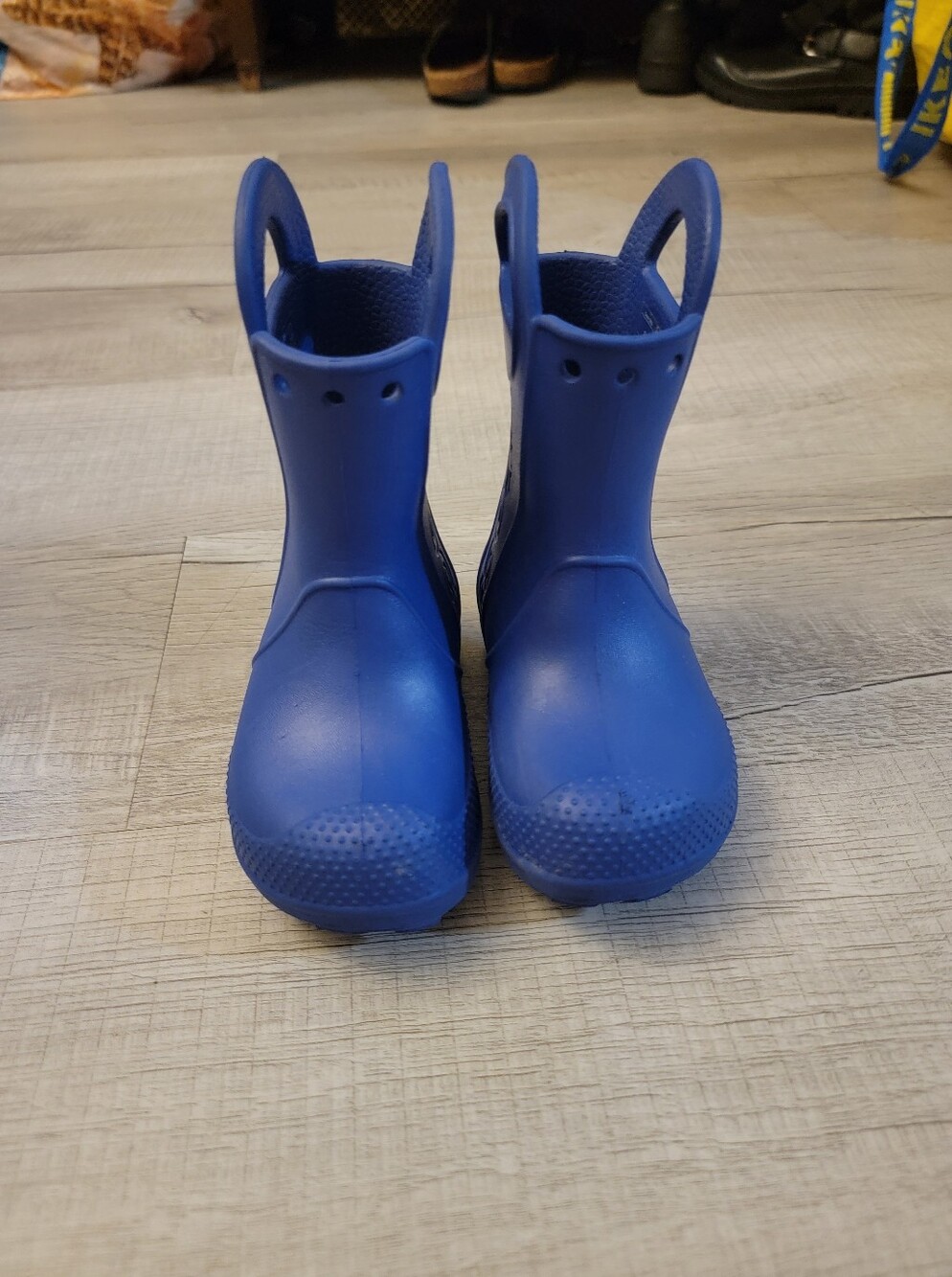 CROCS Kids Royal Blue Pull-On Rain & Snow Boots with Handles